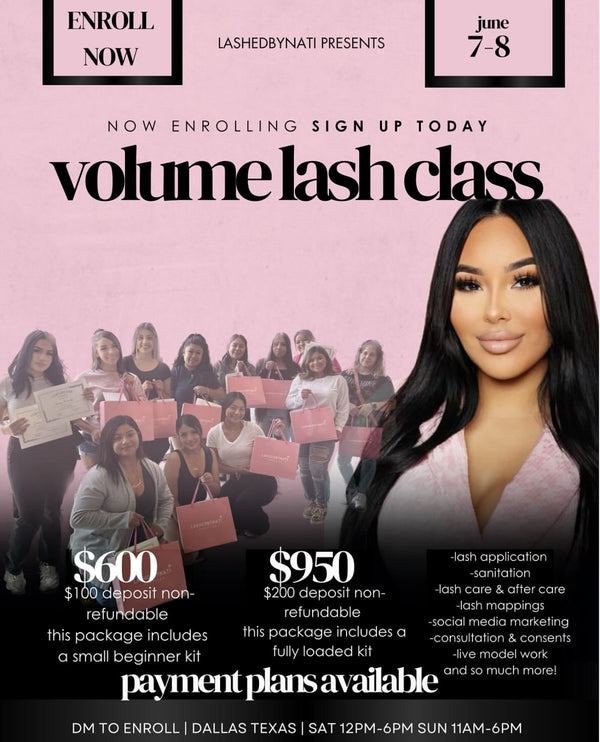 JUNE 7-8TH LASH COURSE
