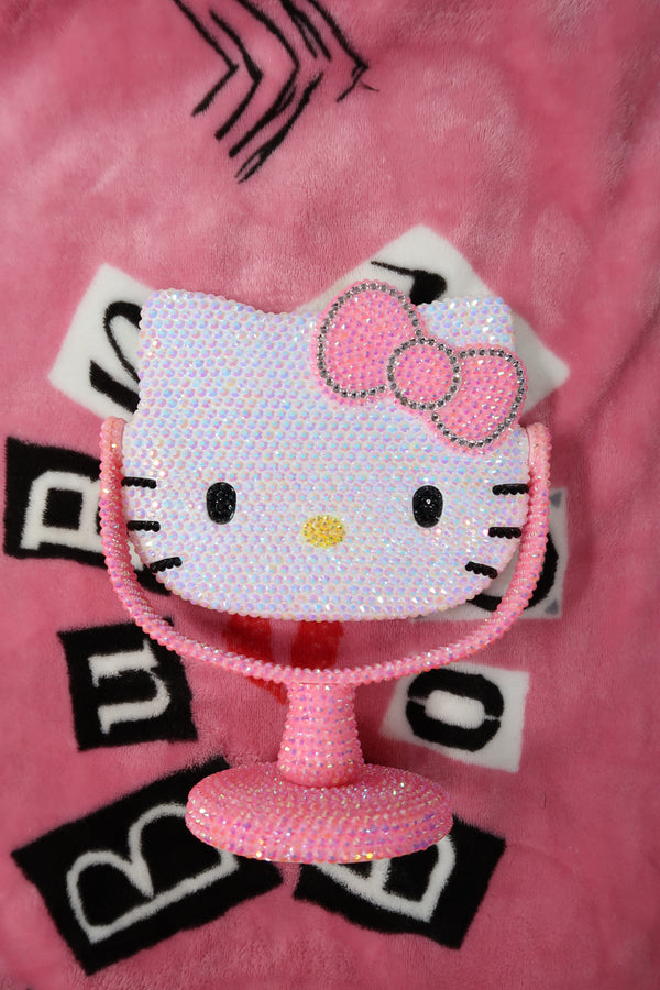 Baby pink standing mirror